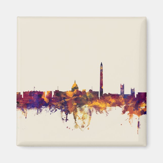 Washington DC Skyline Magnet (Framsidan)