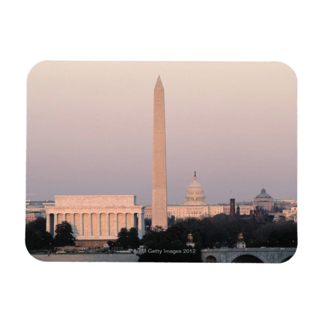Washington, DC Skyline Magnet (Horisontell)