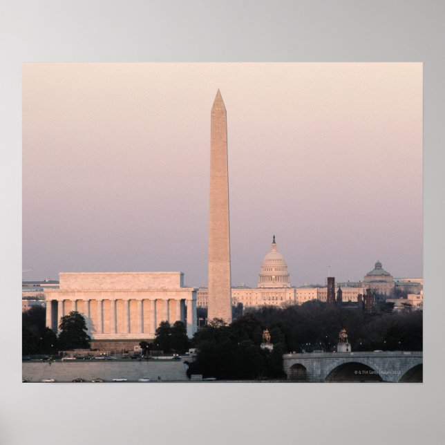 Washington, DC Skyline Poster (Framsidan)