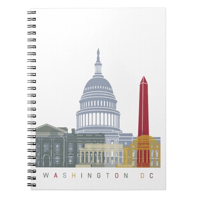Washington DC skyline poster Anteckningsbok (Framsidan)