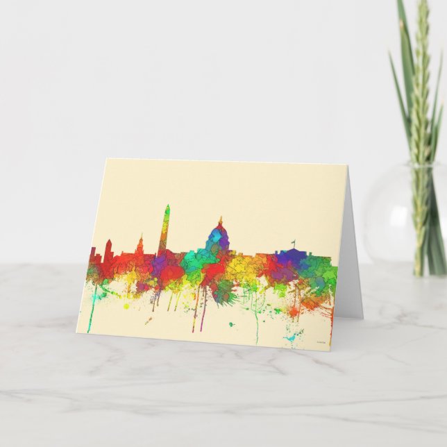 WASHINGTON DC SKYLINE - SG - Greeting Card Helgkort (Framsida)