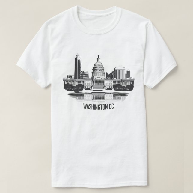 Washington DC Skyline T Shirt (Design framsida)