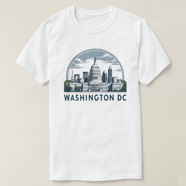 Washington DC Skyline T Shirt (Design framsida)