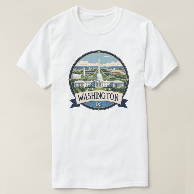 Washington DC Skyline T Shirt (Design framsida)