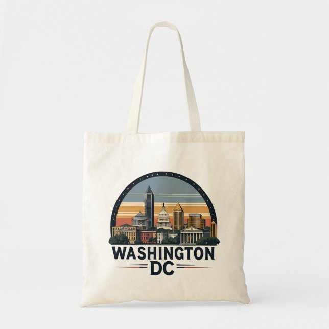 Washington DC Skyline Tygkasse (Framsidan)