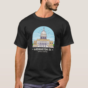 Washington DC Skyline USA City Landmark US Huvudst T Shirt