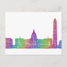 Washington DC-skyline Vykort