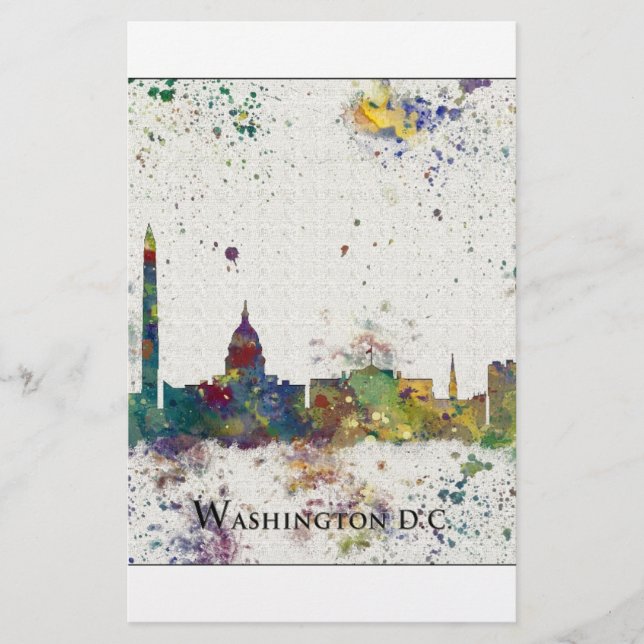 WASHINGTON DC-skyline, Washington DC-utskrift (Framsida)