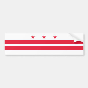 Washington DC Statlig flagga Bildekal
