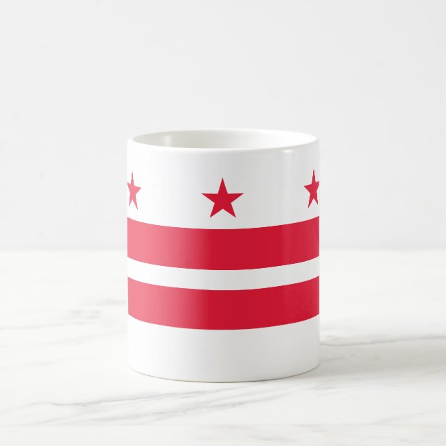 Washington DC Statlig flagga Kaffemugg (Center)