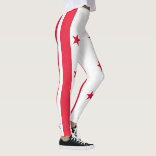 Washington DC Statlig flagga Leggings