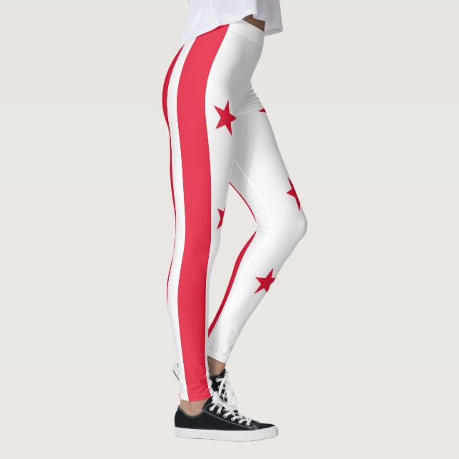 Washington DC Statlig flagga Leggings (Höger)