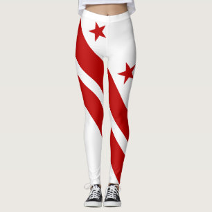 Washington DC Statlig flagga Leggings