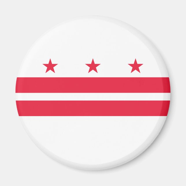 Washington DC Statlig flagga Magnet (Framsidan)