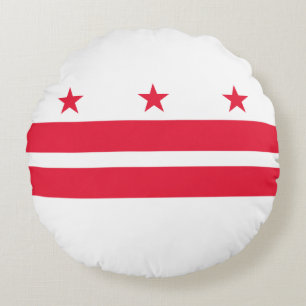 Washington DC Statlig flagga Rund Kudde
