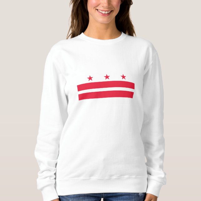 Washington DC Statlig flagga T Shirt (Framsida)