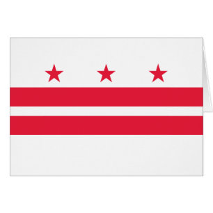 Washington DC Statsflagga Hälsningskort