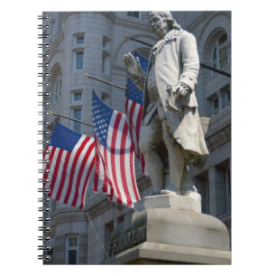 Washington, DC, staty av Benjamin Franklin Anteckningsbok