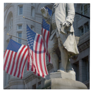Washington, DC, staty av Benjamin Franklin Kakelplatta
