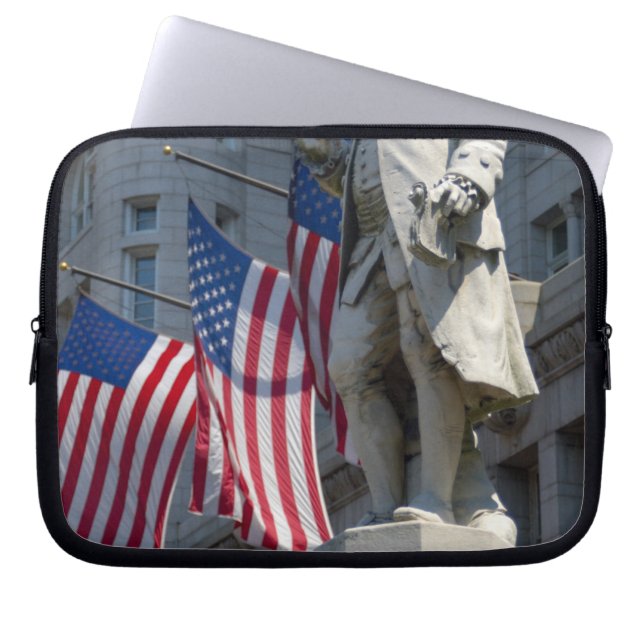 Washington, DC, staty av Benjamin Franklin Laptop Sleeve (Framsidan)