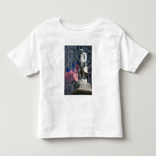 Washington, DC, staty av Benjamin Franklin T-shirt (Framsida)