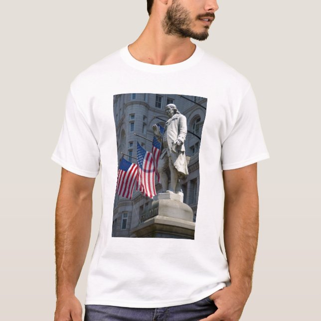 Washington, DC, staty av Benjamin Franklin T Shirt (Framsida)