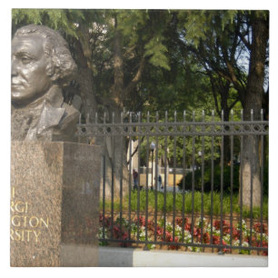 Washington DC, staty av George Washington, Kakelplatta