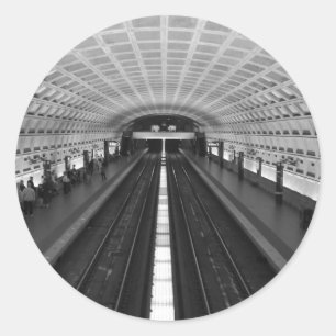 Washington Dc Tåg Station Runt Klistermärke