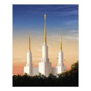 Washington DC Temple Sunset Fototryck