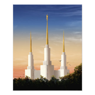 Washington DC Temple Sunset Fototryck