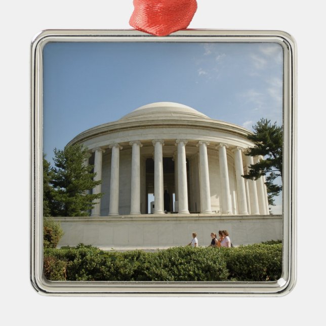Washington, DC. Thomas Jefferson-minnesmärket Julgransprydnad Metall (Framsidan)