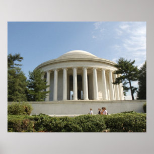 Washington, DC. Thomas Jefferson-minnesmärket Poster