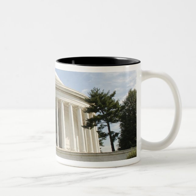 Washington, DC. Thomas Jefferson-minnesmärket Två-Tonad Mugg (Höger)