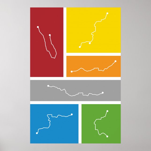 Washington, DC - Transitfärgpaletter Poster (Framsidan)