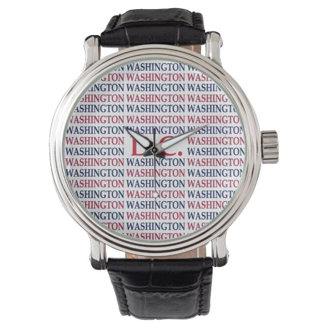 Washington DC typografi Armbandsur (Framsida)
