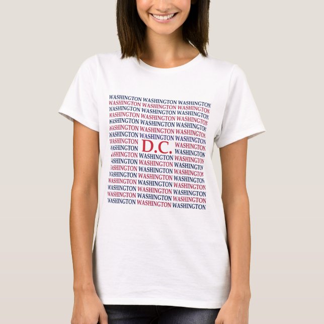 Washington DC typografi T Shirt (Framsida)