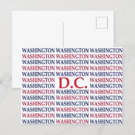 Washington DC typografi Vykort