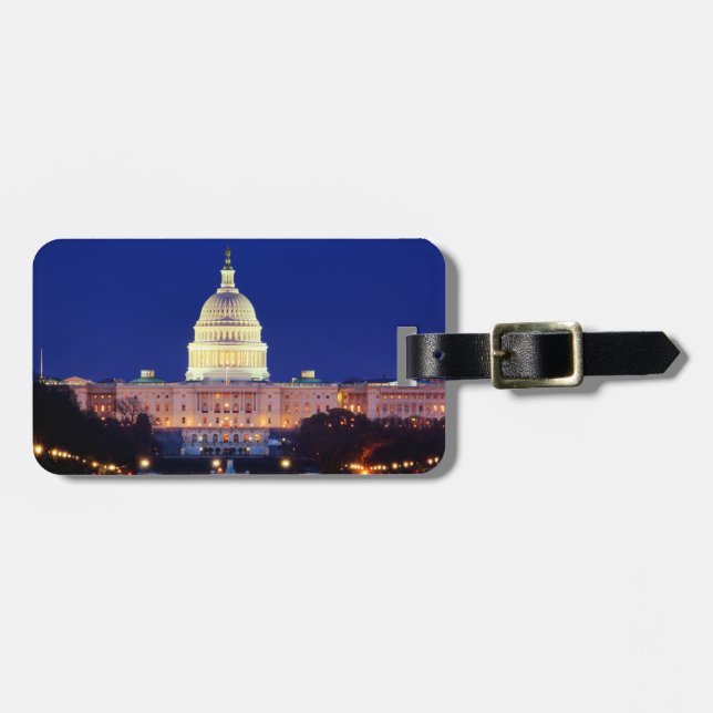 Washington DC United Stater Huvudstad i Dusk Bagagebricka (Horisontell Framsida)