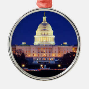 Washington DC United Stater Huvudstad i Dusk Julgransprydnad Metall