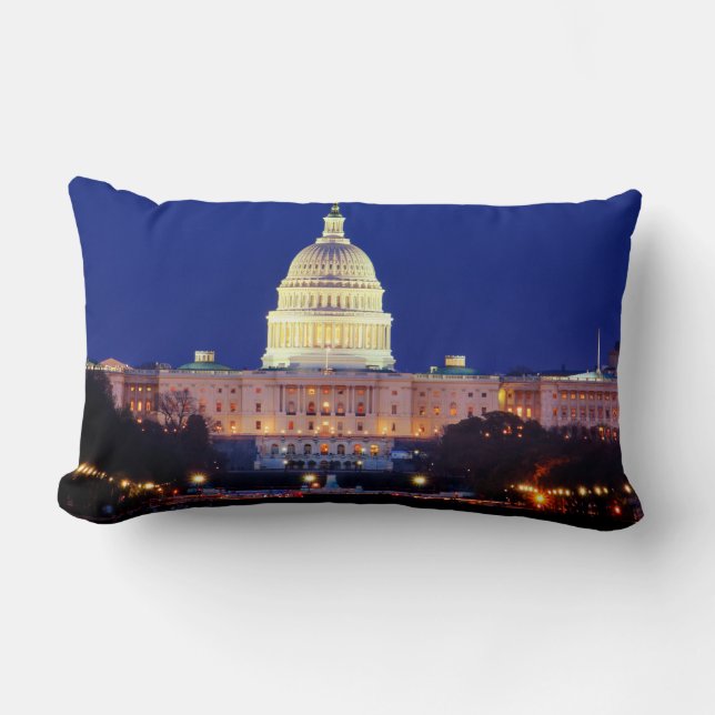 Washington DC United Stater Huvudstad i Dusk Lumbarkudde (Framsida)