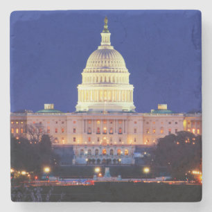 Washington DC United Stater Huvudstad i Dusk Stenunderlägg