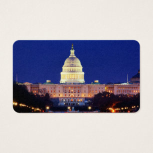 Washington DC United Stater Huvudstad i Dusk Visitkort