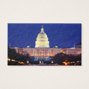 Washington DC United Stater Huvudstad i Dusk Visitkort