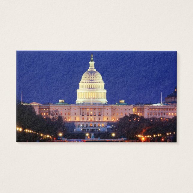 Washington DC United Stater Huvudstad i Dusk Visitkort (Framsidan)