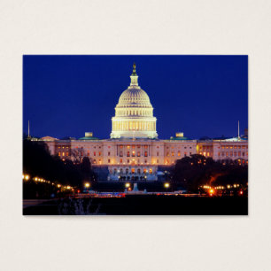 Washington DC United Stater Huvudstad i Dusk Visitkort
