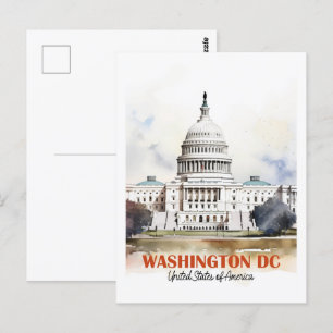 Washington DC USA Berömd Travel Ställe Vykort