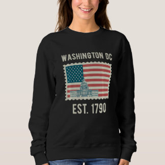 Washington Dc USA flagga Kärlek Huvudstad Backe So T Shirt
