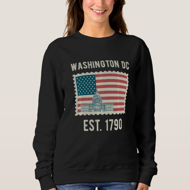 Washington Dc USA flagga Kärlek Huvudstad Backe So T Shirt (Framsida)