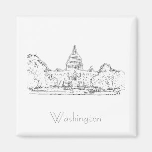 Washington DC USA Huvudstad Magnet