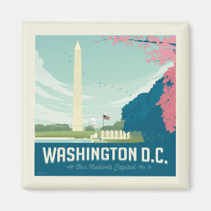 Washington DC Vår nations huvudstad Magnet